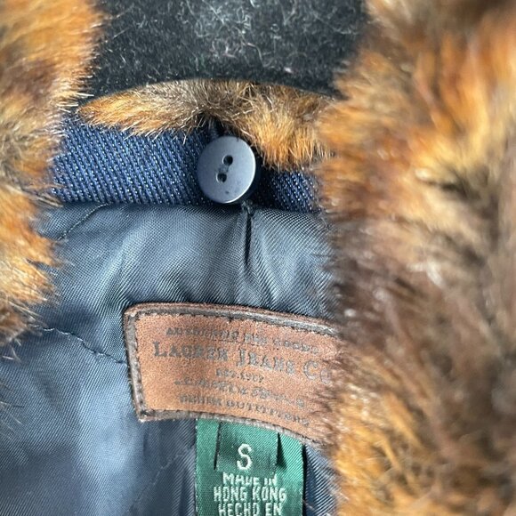 Vintage Y2K Ralph Lauren Trucker Jean Jacket Removable Faux Fur Collar Quilted S - Picture 4 of 12
